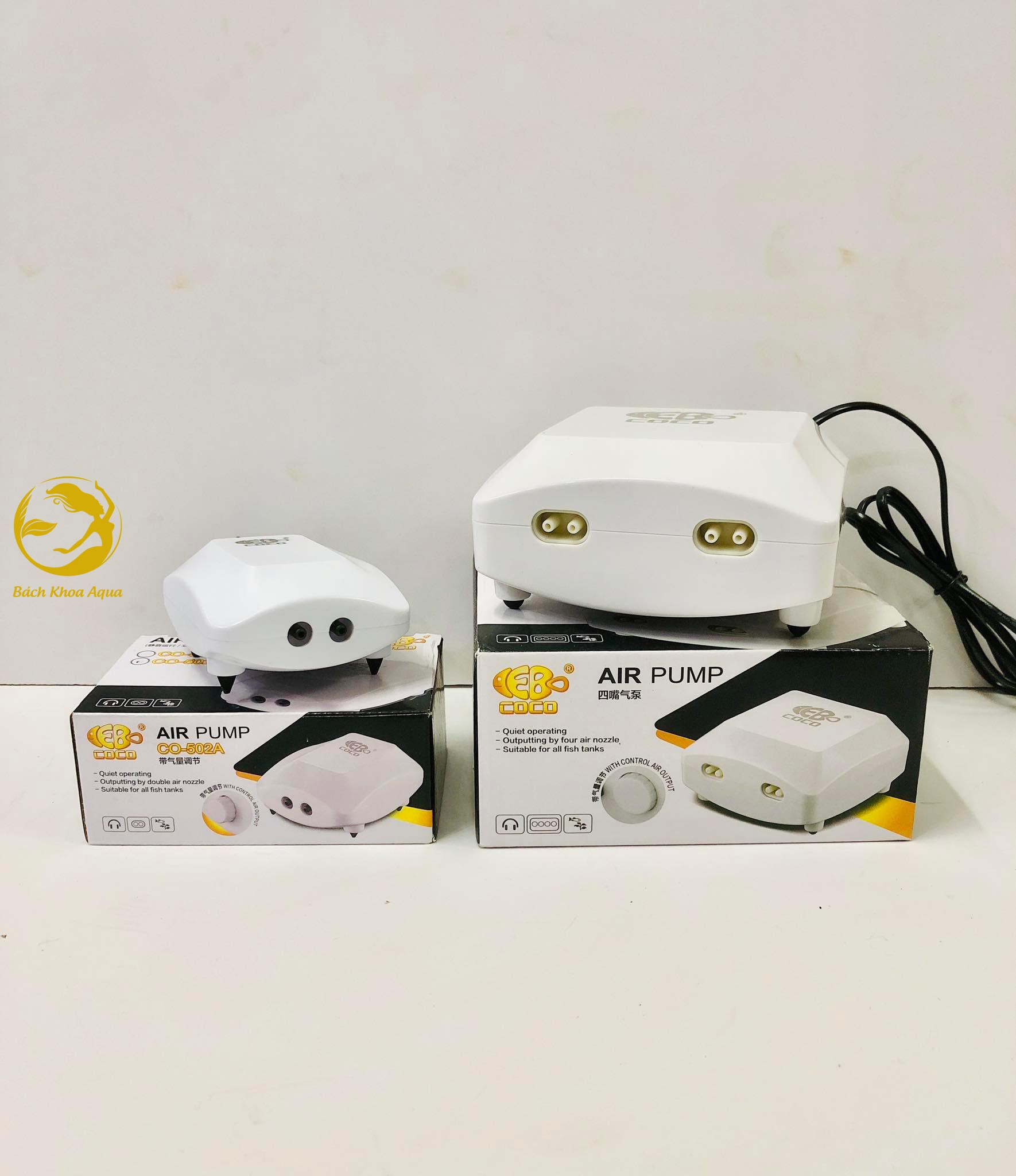 Máy sủi COCO 4 vòi cao cấp cho bể cá